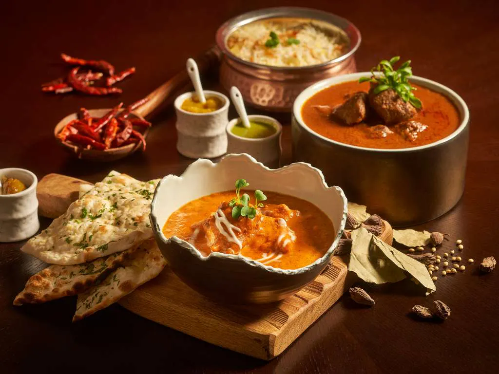 Tiffin Room signature dishes Laal MaasTiffin Crab MasalaAnjeer Paneer Tikka